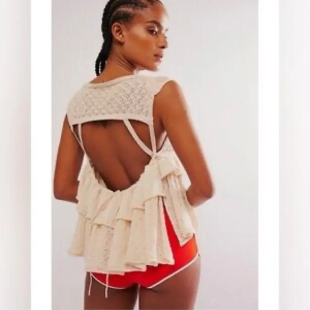 Free People Juliette Ruffle Top Medium